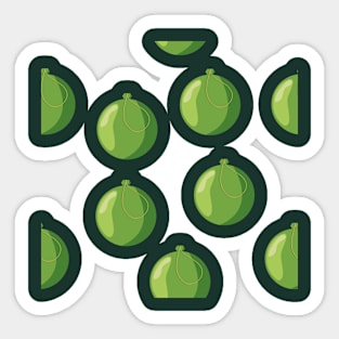 Green christmas balls pattern Sticker